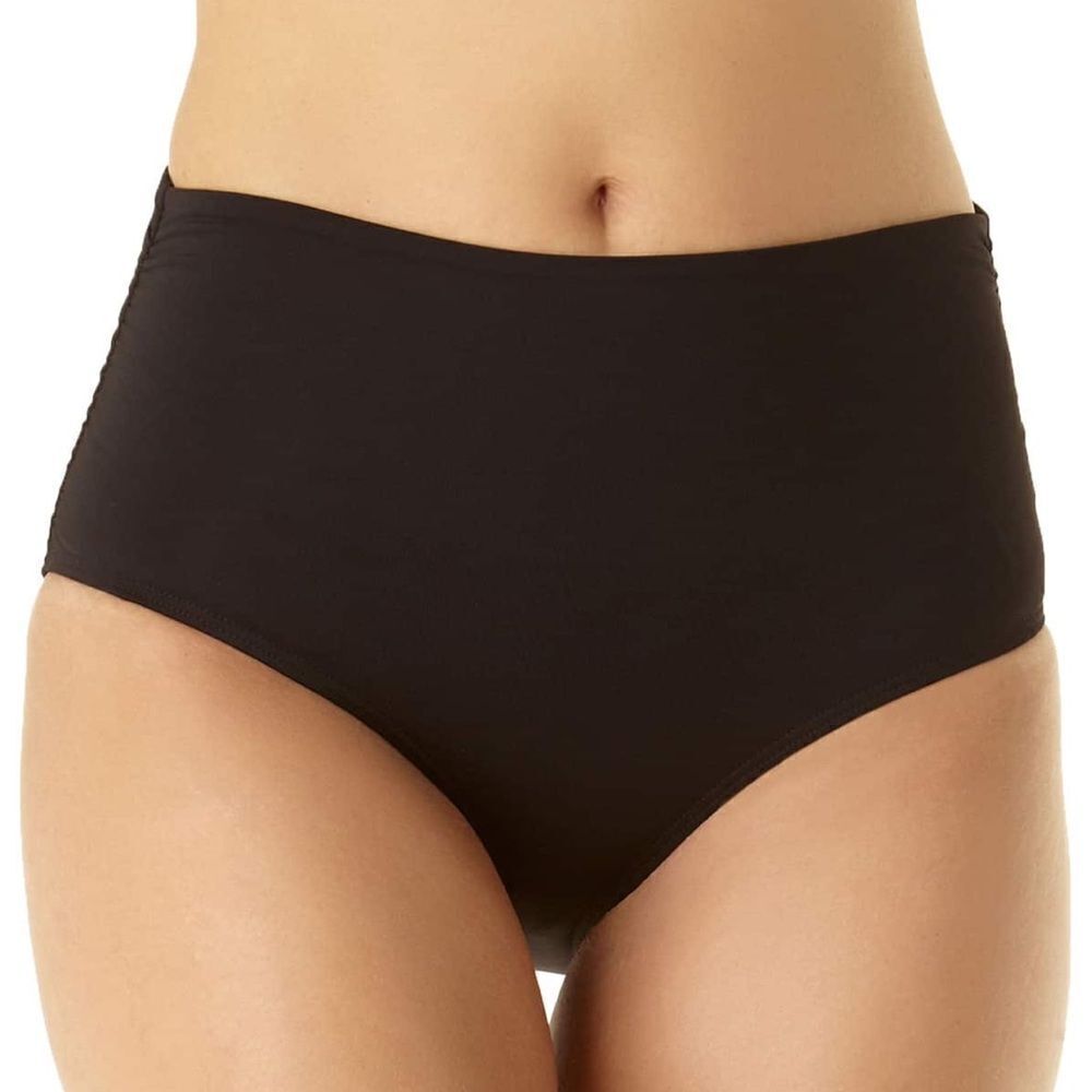 NWT Anne Cole Live In Color Convertible High Waist Shirred Swim Bottom 18W